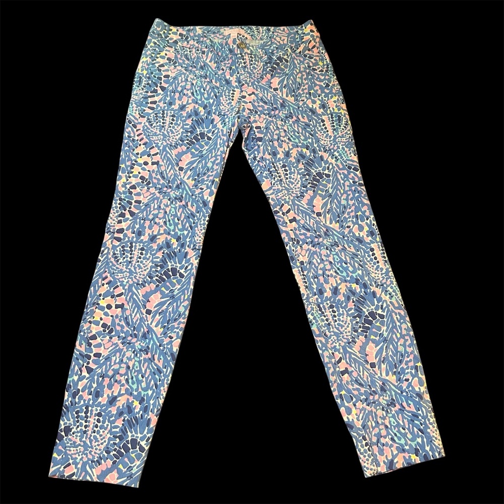 Women's Lilly Pulitzer Cotton/Spandex Straight Leg Pants Size 4